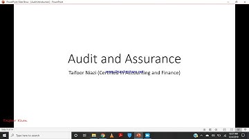 AUDIT AND ASSURANCE (CAF-09) - Chapter 01 (Lecture-09)