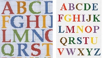 amazing colourful alphabet cross stitches and embroidery patterns Beautiful idea