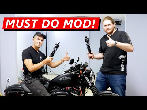 Como corrigir Suspensão TERRÍVEL a 883 de Harley Ferro!