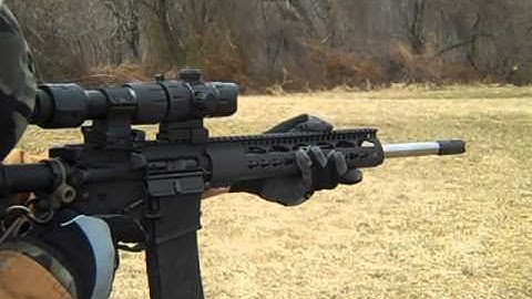 Trinity Force P1812 Key Mod Hand Guard on an AR-15