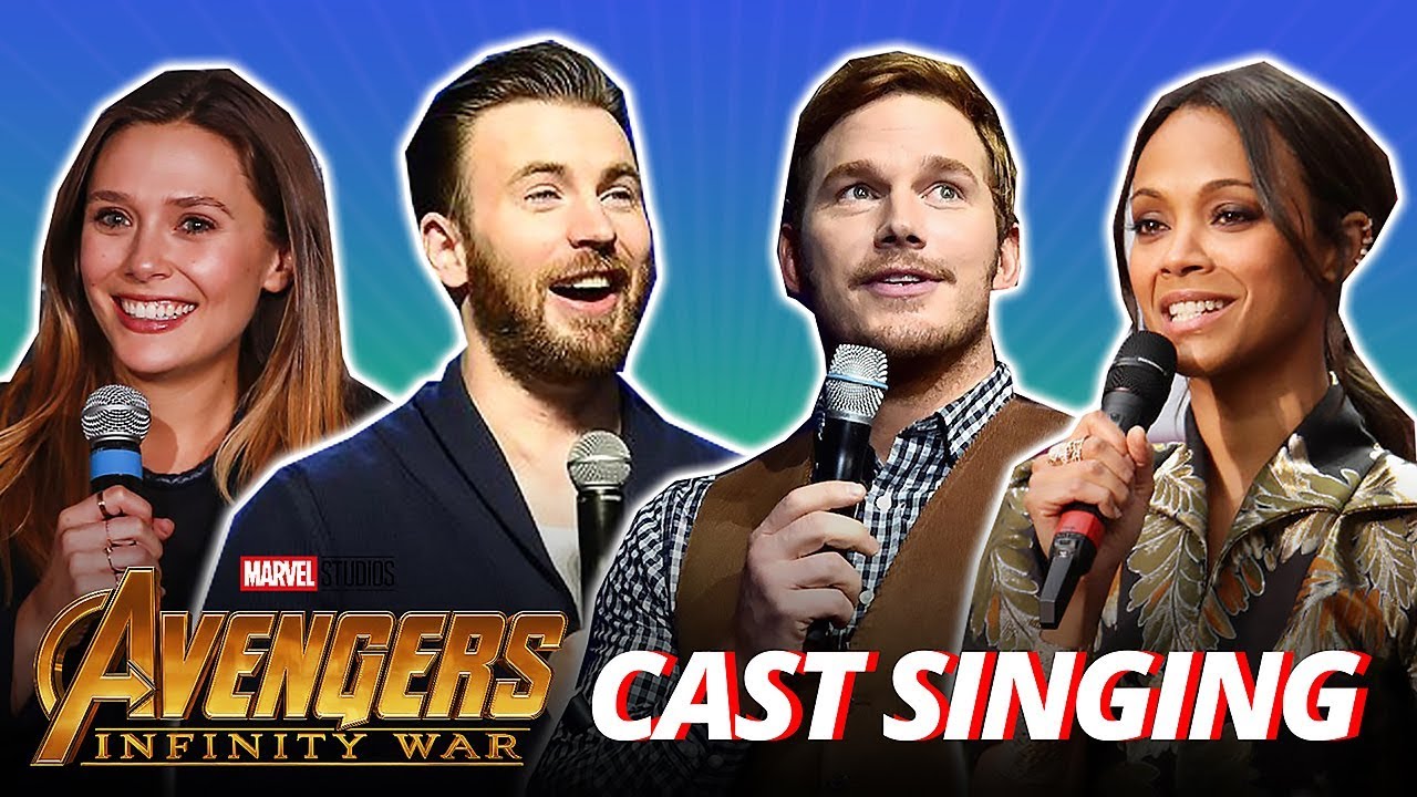 Full Cast of Avengers Infinity War Singing REAL VOICE