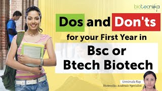 Dos and Don'ts For First Year Bsc or Btech Biotech Students! screenshot 4