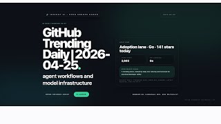 Famous GitHub Trending Daily | 2026-04-25 | Insight AI Profile