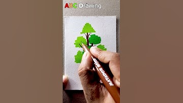 A Beautiful Tree Drawing With Marker Colors | Drawing Tutorial #shorts
