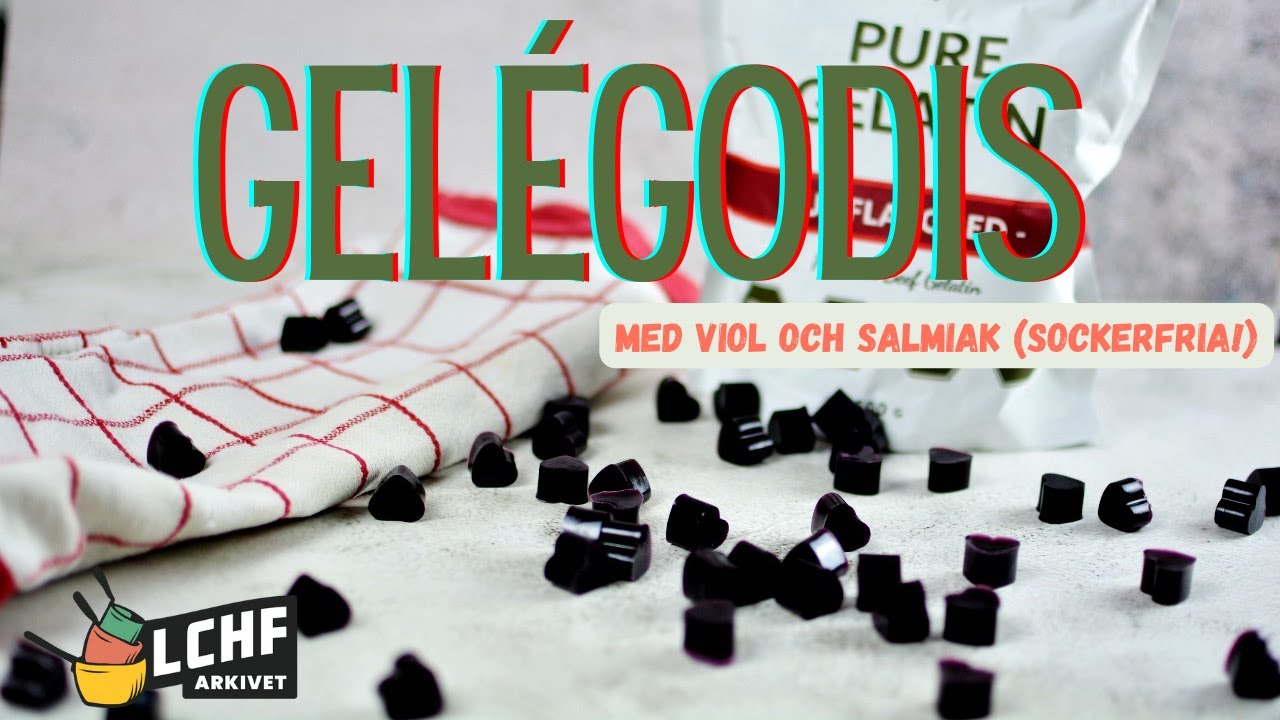 Sockerfria gelégodisar med viol och salmiak (LCHF & KETO)