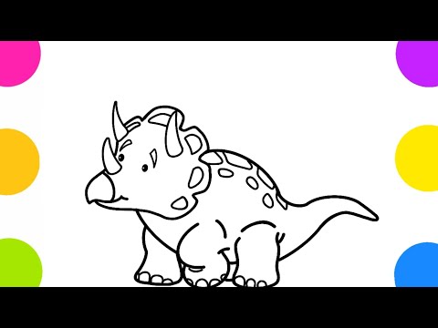 Vamos Colorir o dinossauro baby Desenho para Criança 