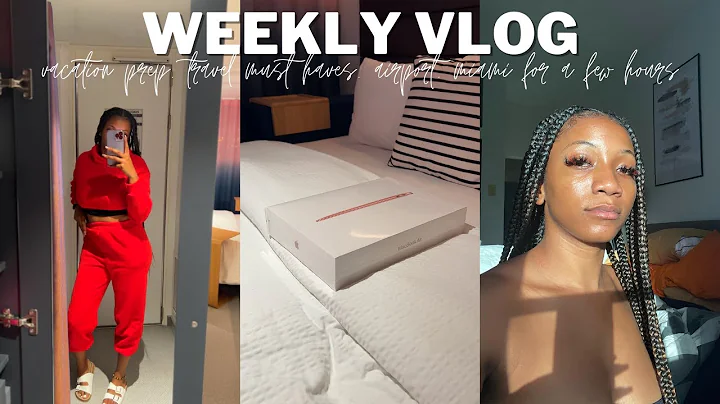 VLOG - Miami, Knotless Braids hairstyle, Travel must-haves + prep, vacation maintenance + more