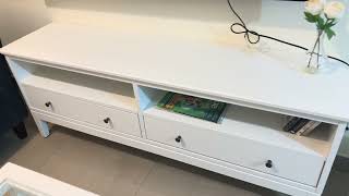 Ikea IDANAS TV Unit Full white , Solid Wood 🪵 🔥👌🏼 #ikea #idanas #tvunit #tv