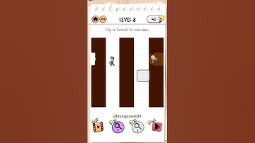 Dig a tunnel to Escape|Level 08|Prison Escape| #answer #braingames #solution #braintest2 #tricks.