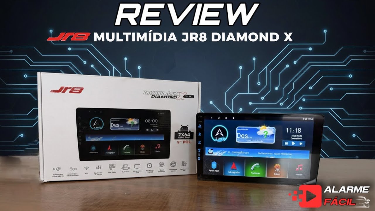 Demonstração Multimídia JR8 Diamond X ☑️ 9 Polegadas 
