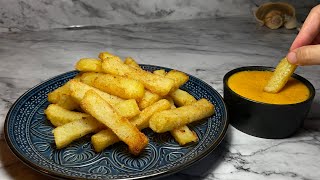 طريقة عمل البطاطا المقلية المقرمشة مع صوص الجبن | How to make crispy fries at home with cheese sauce