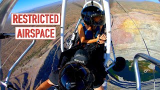 Flying through Restricted Airspace. Gila Bend to Ajo Arizona