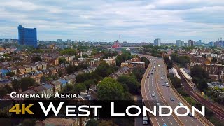 WEST LONDON 🇬🇧 4K Drone | England UNITED KINGDOM