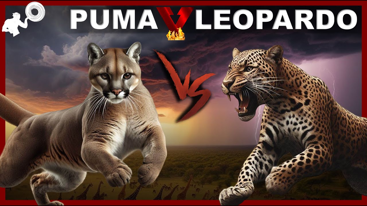 PUMA vs LEOPARDO, el Gato más GRANDE del Mundo un tigre del África - YouTube