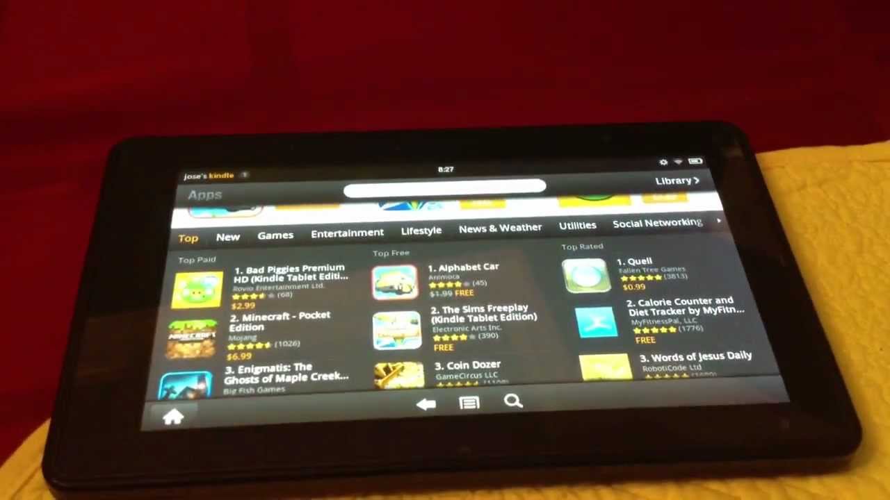 Kindle fire App Store review - YouTube