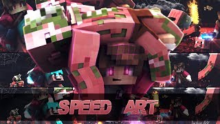 Minecraft Banner SpeedArt: PigToots [47] Dual: T0xicZz