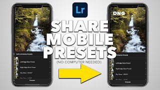 How To SHARE Lightroom Mobile Presets (No Computer Needed!)