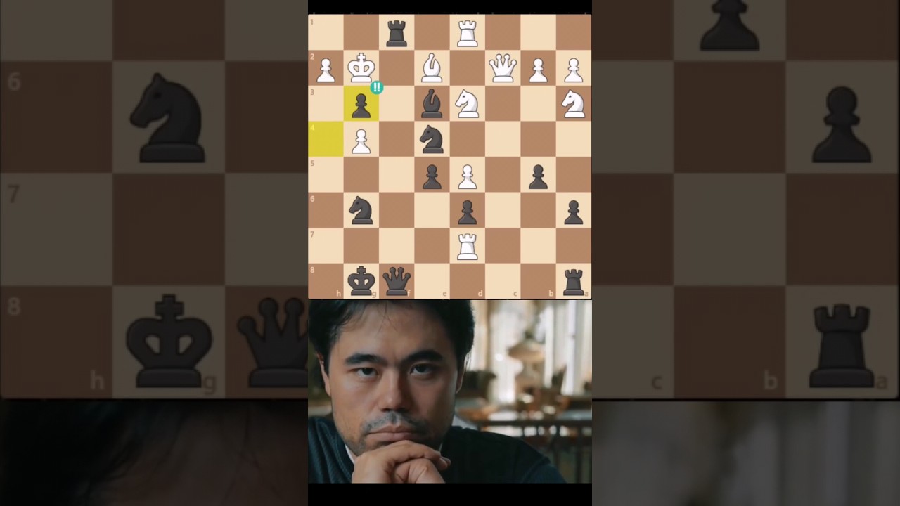 Hikaru play brilliant move  #chess #viral #Hikaru #shot 