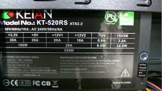 KEIAN PCケース KT-M18-PS52 Micro ATX 520W電源搭載