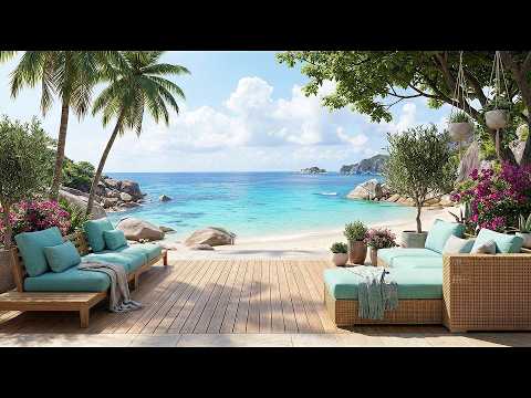 Sweet Jazz in a Seaside Lounge Cafe - Smooth Bossa Nova Music & Gentle Waves for Relaxation