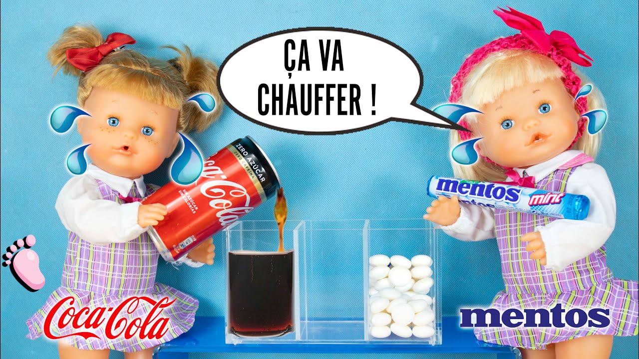 😱 NOA & NOÉ mélangent le coca avec des bonbons MENTOS 🙈 Problème a l’école à la classe de SCIENCE!