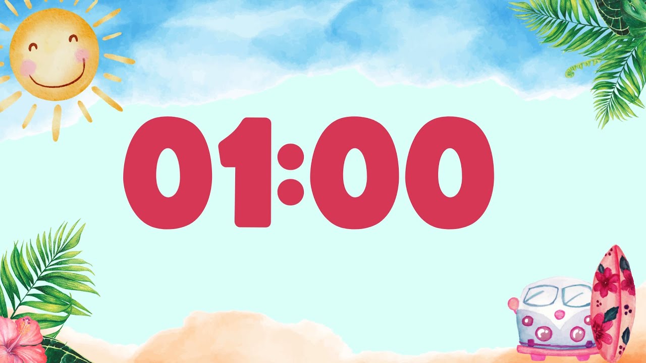 1 minute summer timer with music and Alarm - YouTube