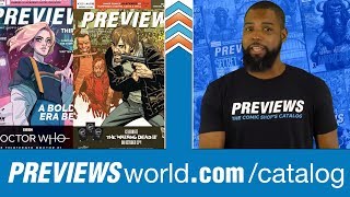 Inside August's PREVIEWS: WALKING DEAD Turns 15 + The First Female DR. WHO + SPIDERGEDDON + More!