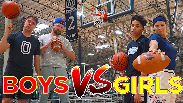 BOYS vs GIRLS Basketball Trick Shot H.O.R.S.E. Bat...