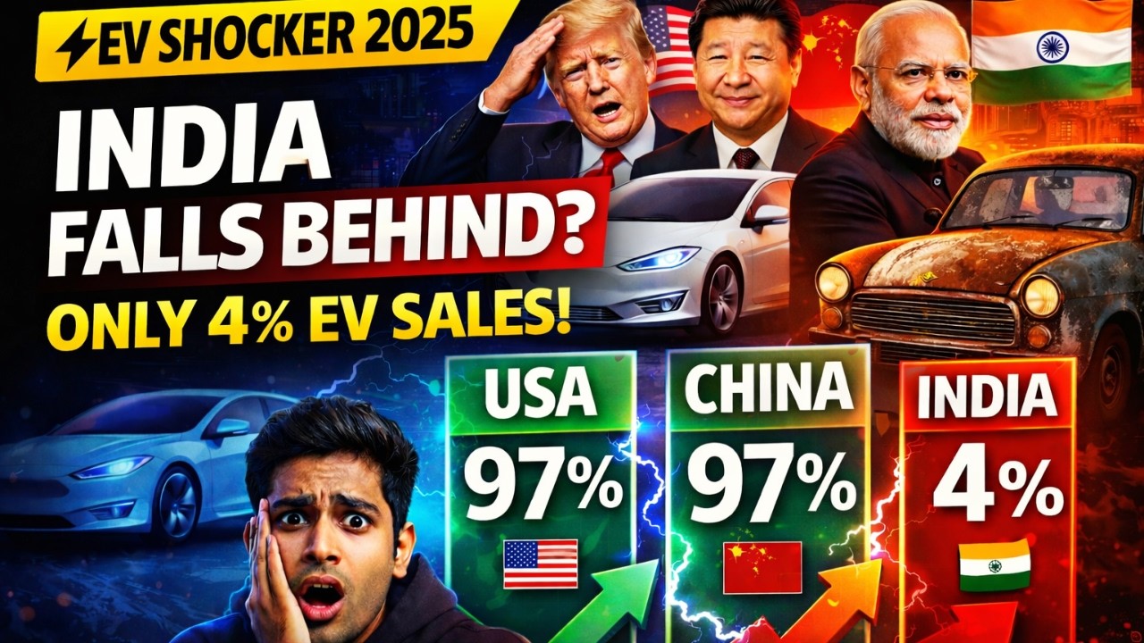 INDIA AT BOTTOM? ONLY 4% EV SALES! - YouTube