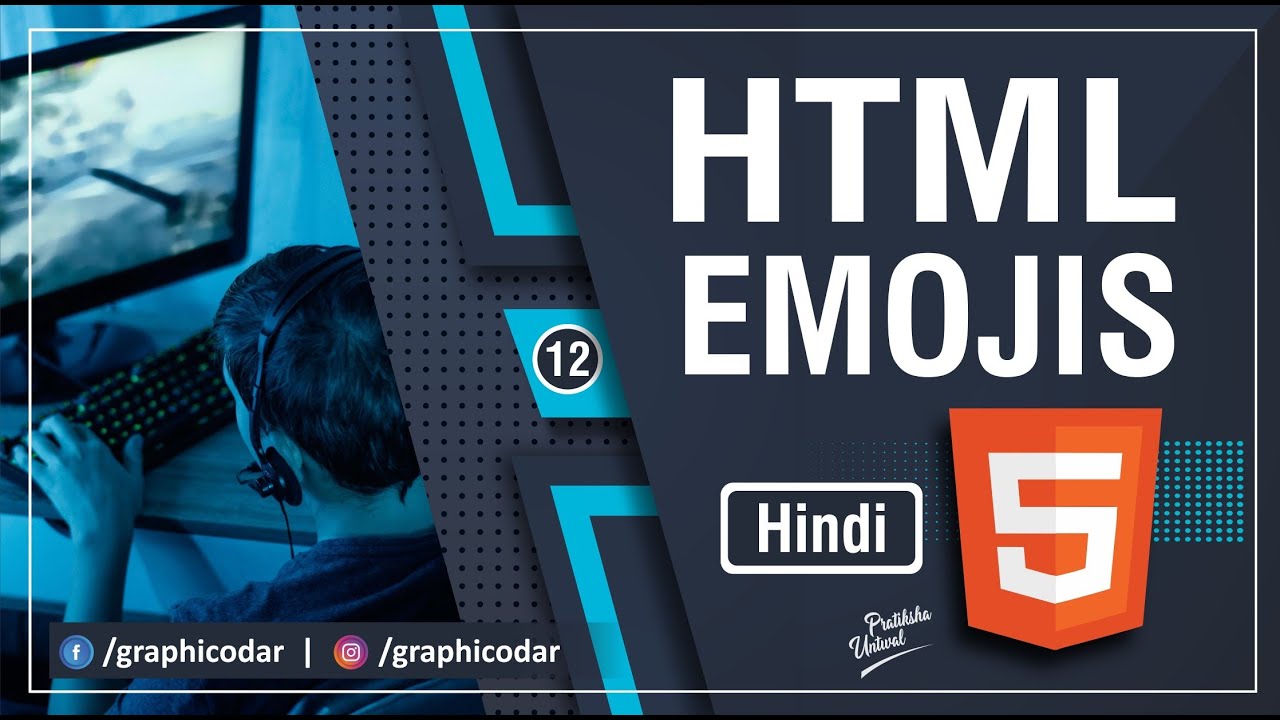 HTML Emojis in Hindi How to Insert Emojis in HTML HTML5 Tutorial in