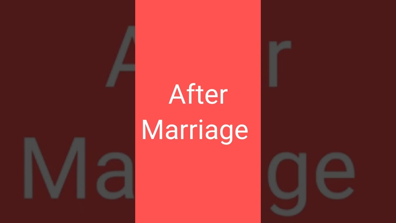 Before Marriage Vs After Marriage (Household work) YouTube