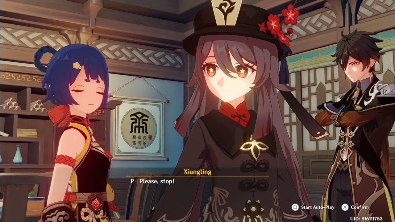 Геншин импакт ху тао юри. Хутао и слайм. Taoling art. Янь фей геншин импакт. Hu tao x xiangling.