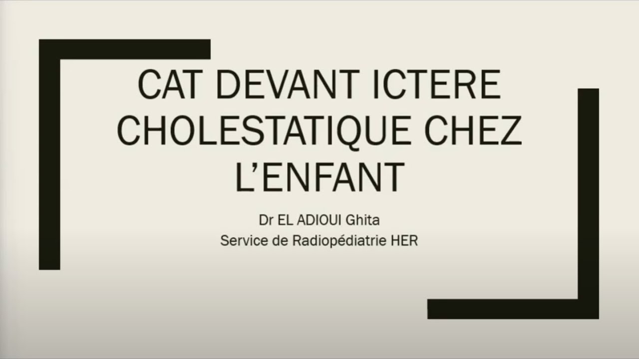 CAT devant un ictère cholestatique