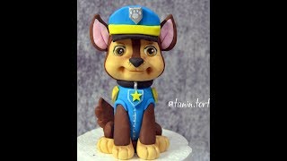 Гонщик из мастики/ CHASE PAW PATROL Cake Topper . герои из мастики м/ф \