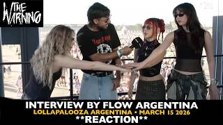 Reaction: The Warning Interviewed by FLOW Argentina (2026)