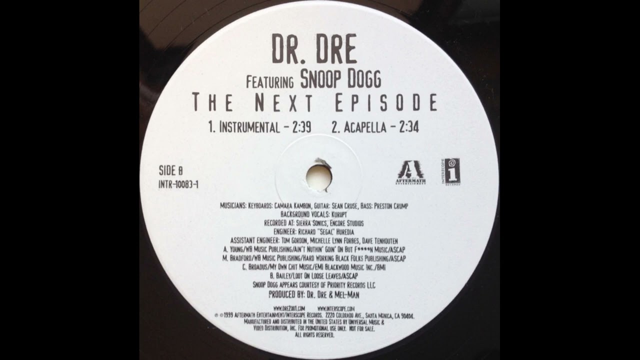 Dr. Dre The Next Episode レコード Dr. Dre Featuring Snoop Dogg – The Next Episode – Vinyl (12