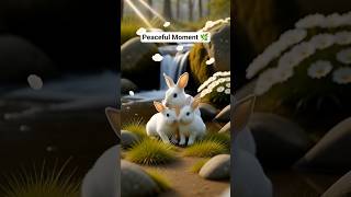 Silent Love 🐰💚 | Peaceful Nature Visuals #shorts #nature