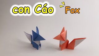 Cách gấp con Cáo giấy đơn giản 🦊 How to fold a Fox with paper 🦊 origami fox 🦊 Xếp giấy con vật 🤴 PLP