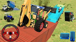 Ultimate 🤯 Truck Loading 🔥 Scene 🚜🏍️ JCB Tractor and Raxoo Bike Gameplay #tractor #games screenshot 5