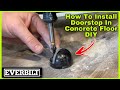 How To Install A Door Stop Into A Concrete Floor | Step By Step How To Guide | Everbilt Door Stop