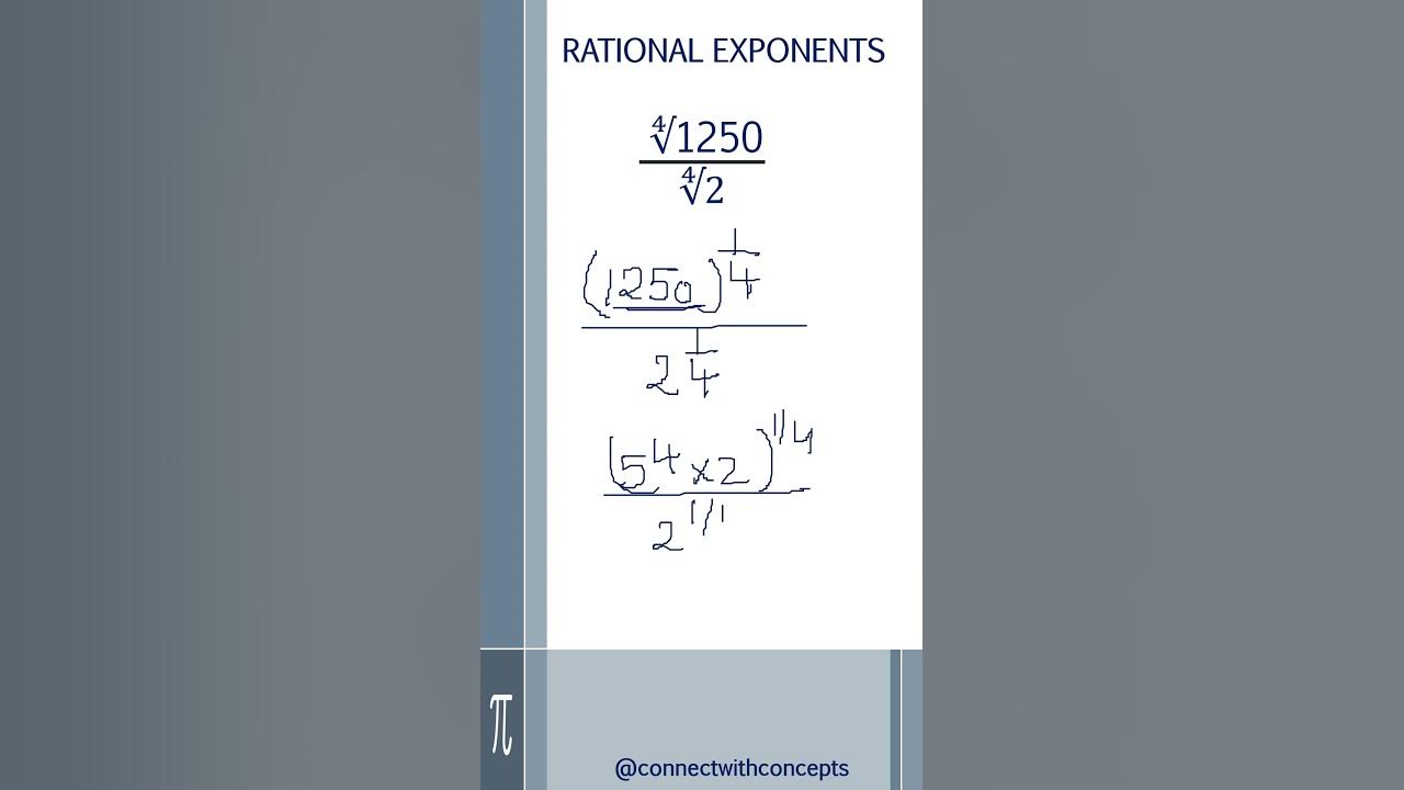 RATIONAL EXPONENTS EXAMPLE #shorts, #mathshort - YouTube