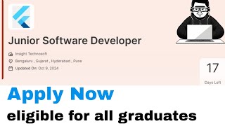 Junior Software Developer -Insight Technosoft is hiring Apply now...! screenshot 3