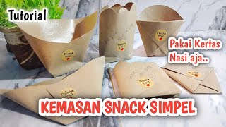 MAKIN LAKU JUALANMU DENGAN KEMASAN LUCU INI ‼️ TUTORIAL CARA MEMBUAT KEMASAN DARI KERTAS NASI screenshot 3