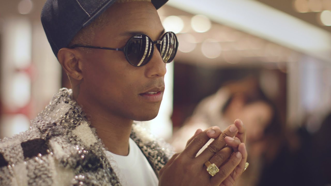 Pharrell Williams walks in the Chanel show in Paris