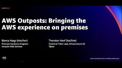 AWS re:Invent 2021 - AWS Outposts: Bringing the AWS experience on premises