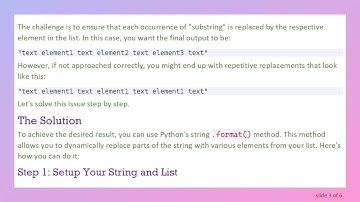 How to Replace Substrings with List Elements in Python