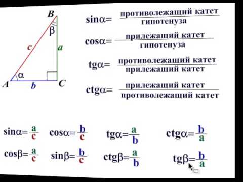 Синус это какое отношение