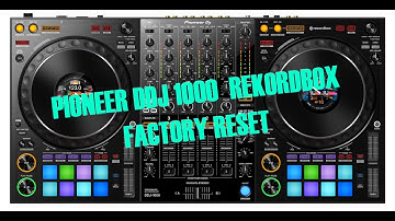 Pioneer DDJ 1000 rekordbox factory reset
