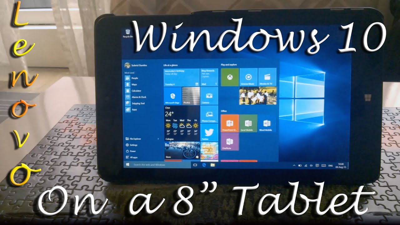Windows 10 On A 8 Tablet Lenovo Thinkpad 8 Youtube