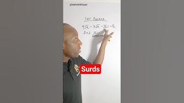 Algebraic Equation containing surds #surds #equation #algebra #mathswithgpad #sat #gcse #igcse